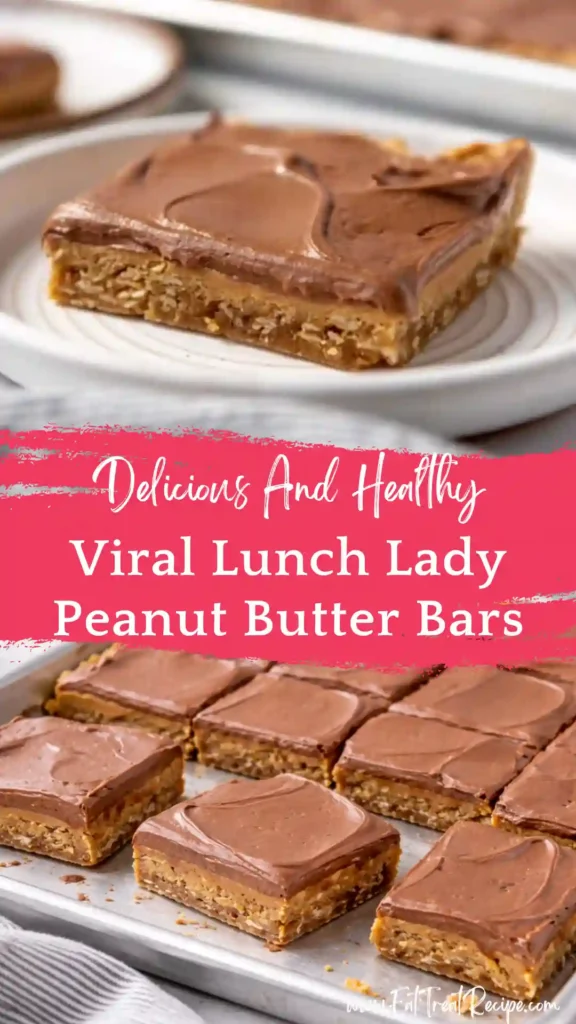lunch lady peanut butter bars chocolate top thick layered dessert
