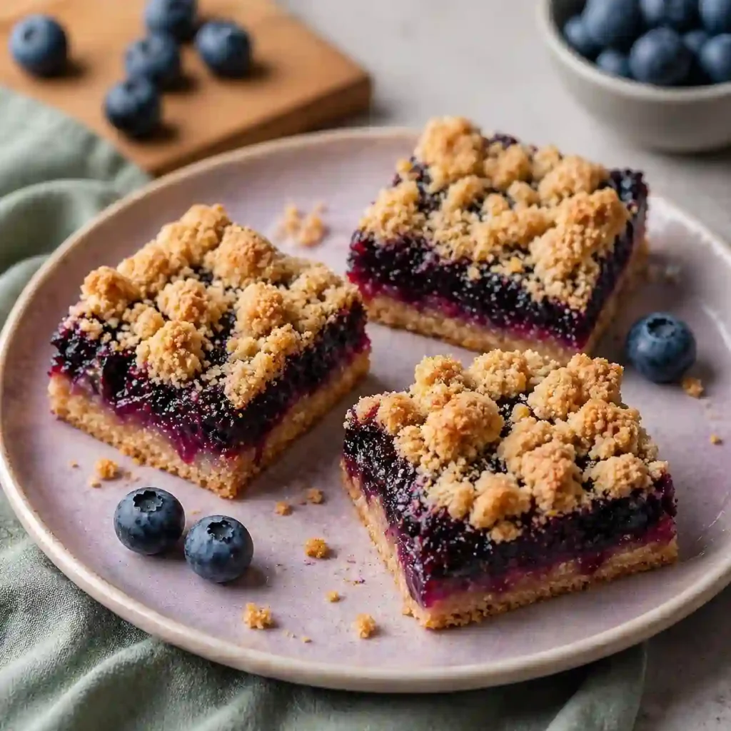 buttery blueberry rhubarb crumble bars quick version fruit dessert