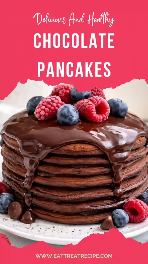 chocolate pancakes quick version fluffy rich breakfast stack
