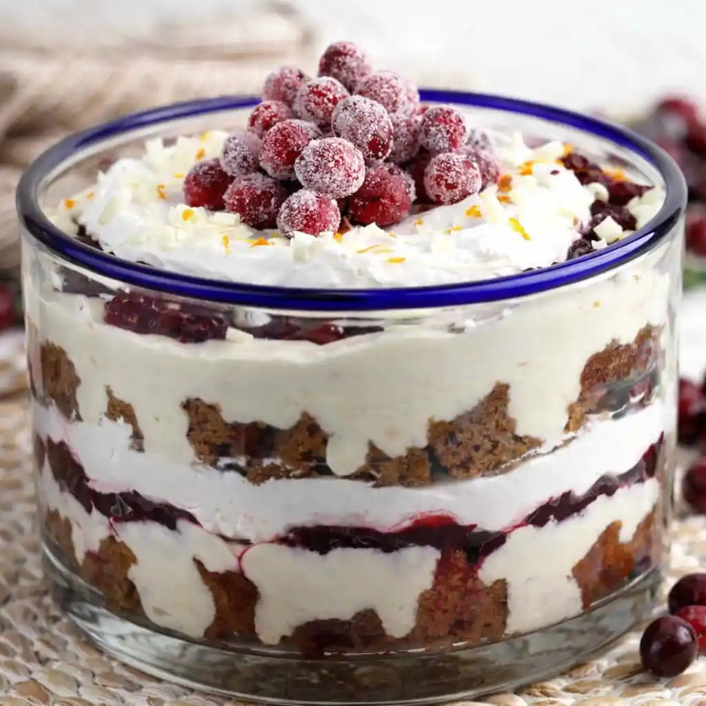 cranberry bliss cheesecake trifle layered holiday dessert glass