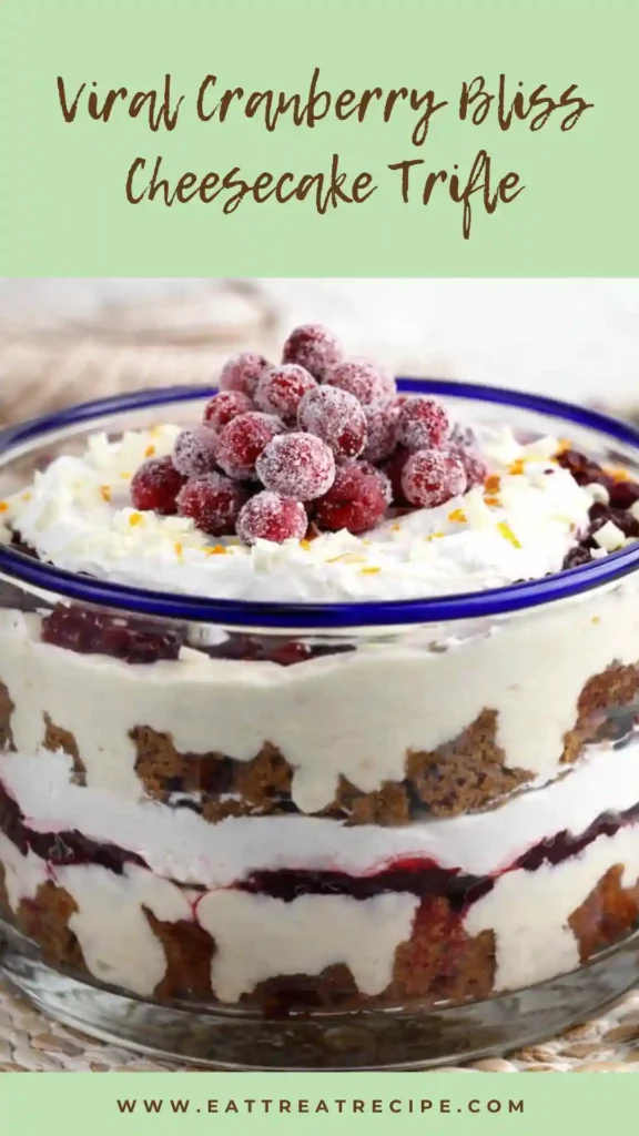 cranberry bliss cheesecake trifle layered holiday dessert glass