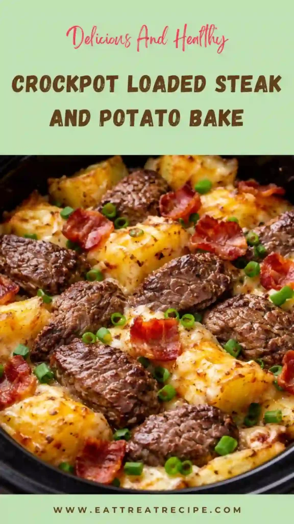 crockpot loaded steak and potato bake quick version tender meat potatoes
