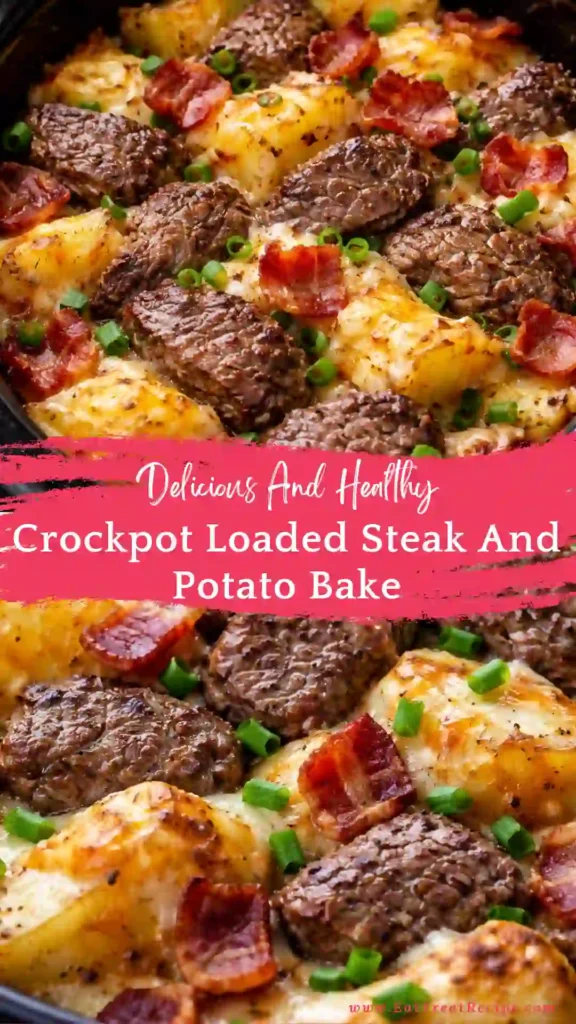 crockpot loaded steak and potato bake quick version tender meat potatoes
