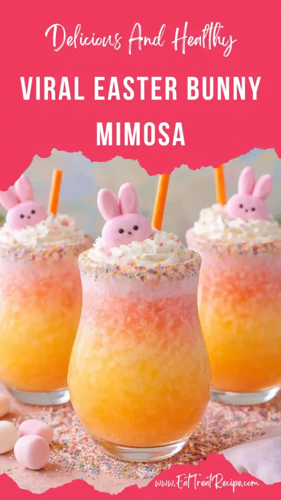 easter bunny mimosa colorful cocktail glass spring brunch