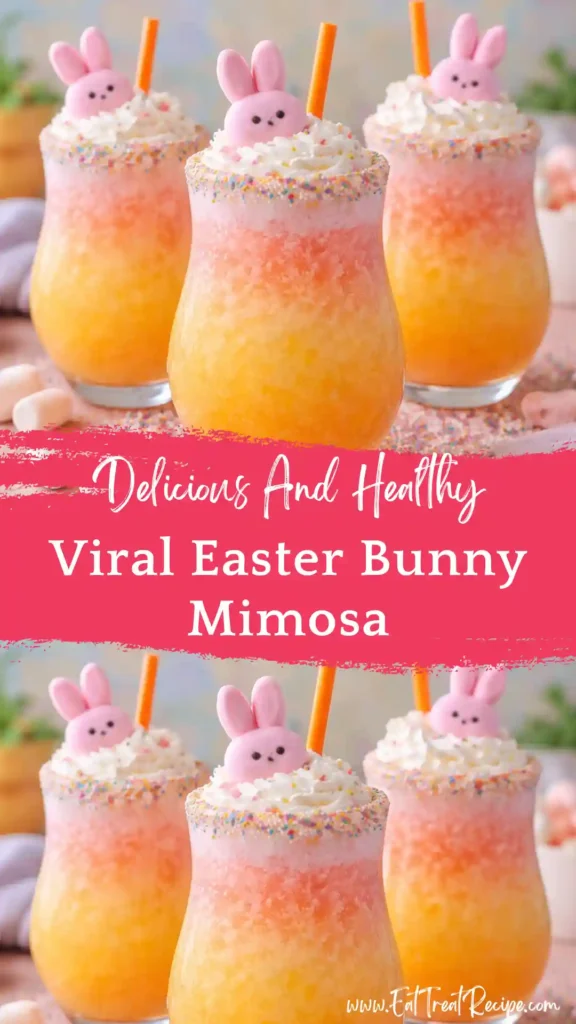easter bunny mimosa colorful cocktail glass spring brunch