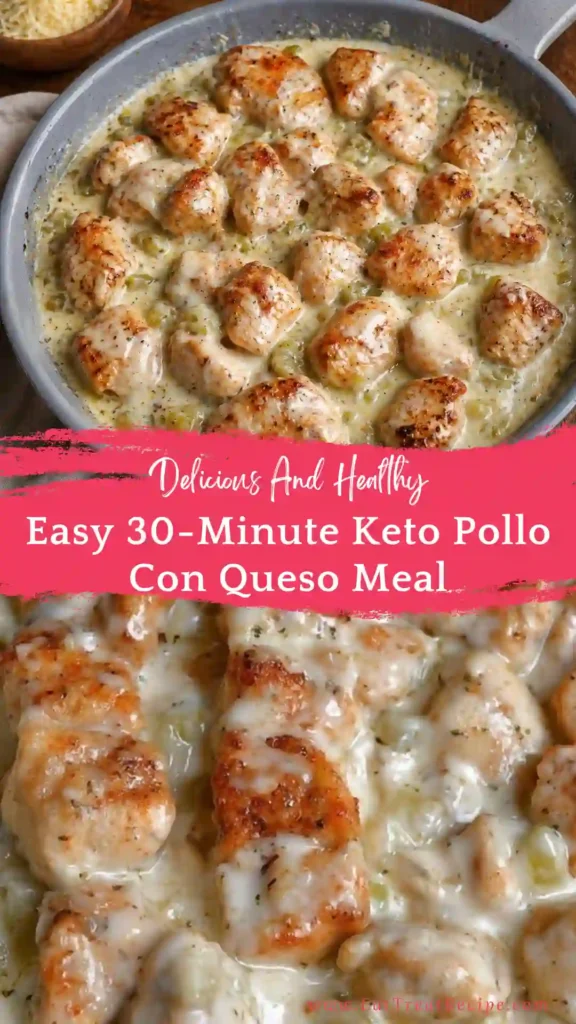 easy keto pollo con queso quick creamy cheesy chicken