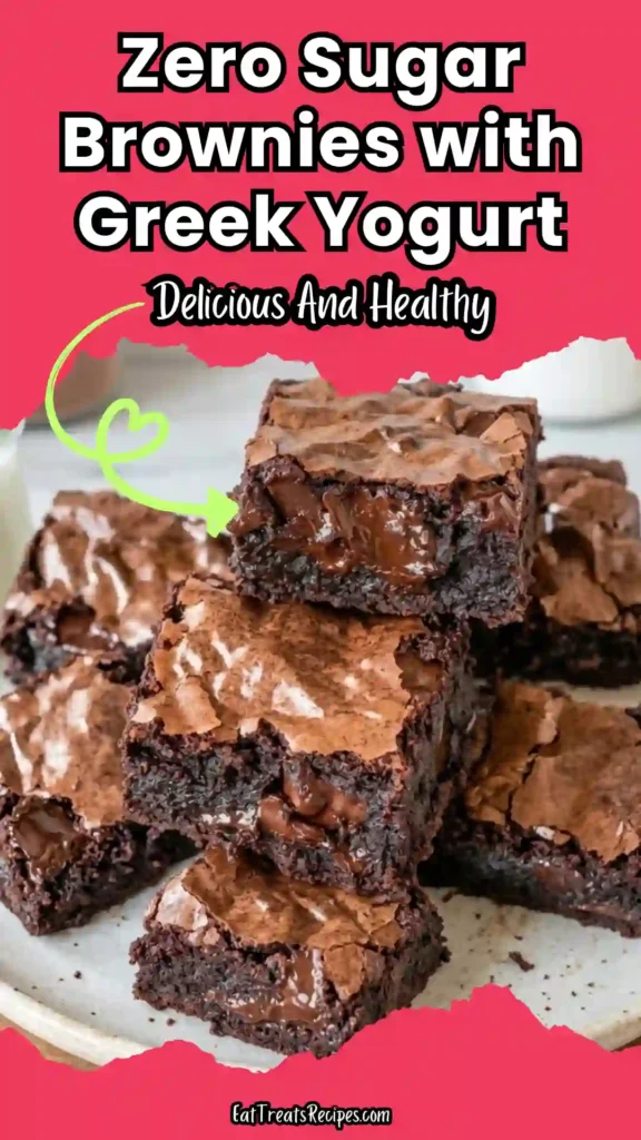 easy zero sugar brownies with greek yogurt quick fudgy dessert