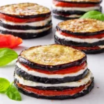 eggplant napoleon quick version layered dish tomato mozzarella