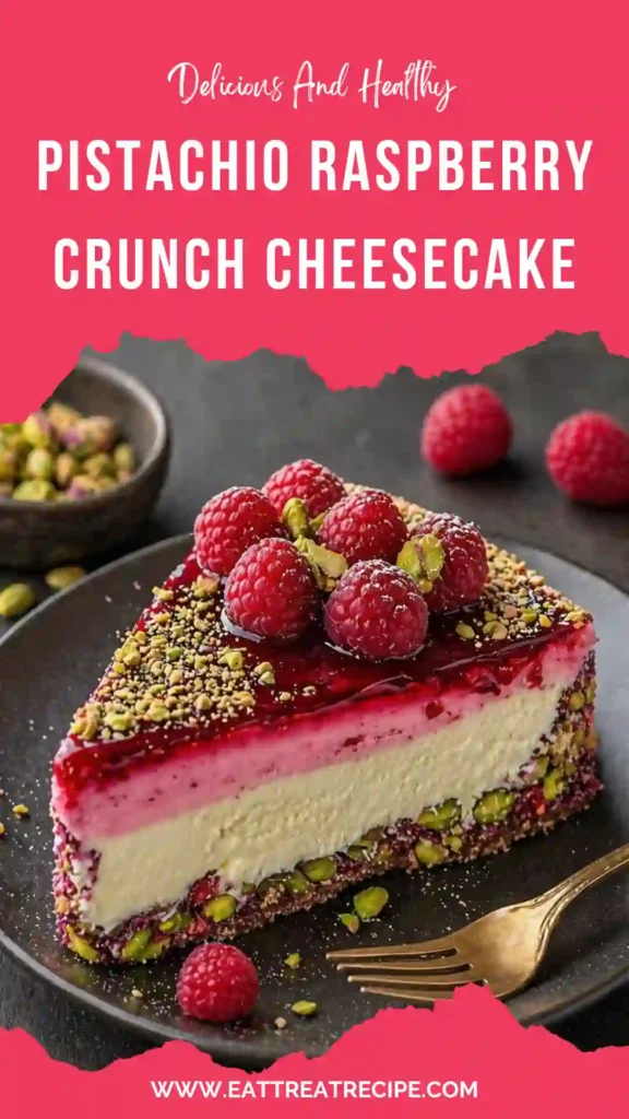 pistachio raspberry crunch cheesecake quick version creamy dessert