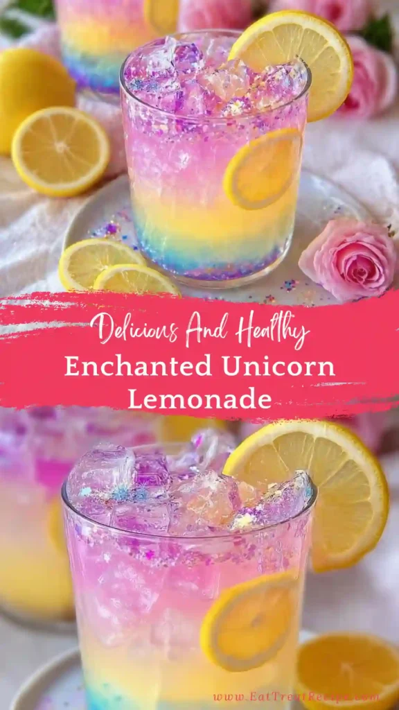 enchanted unicorn lemonade quick version colorful magical drink