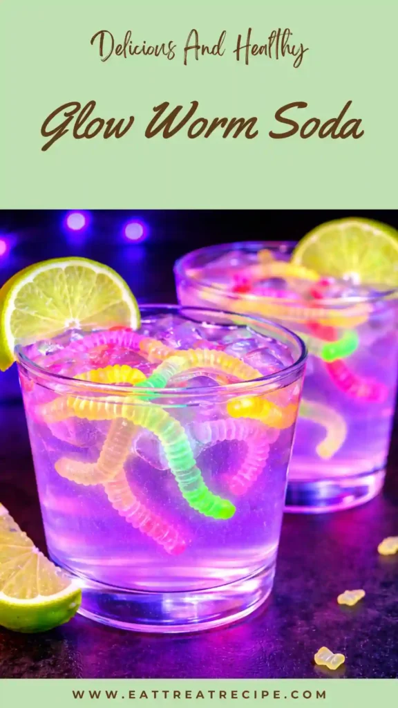 glow worm soda glowing drink gummy worms black light party