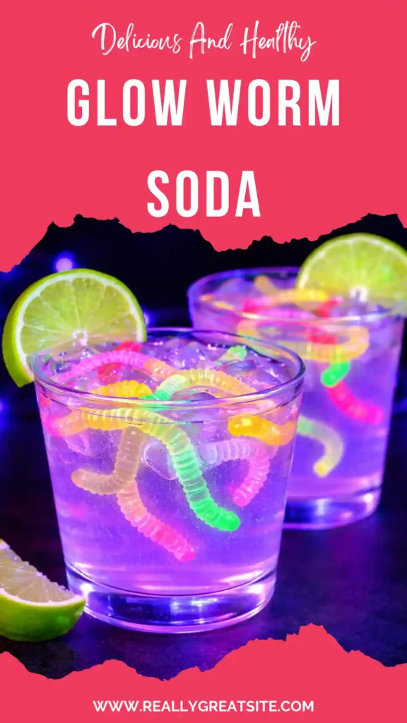 glow worm soda glowing drink gummy worms black light party