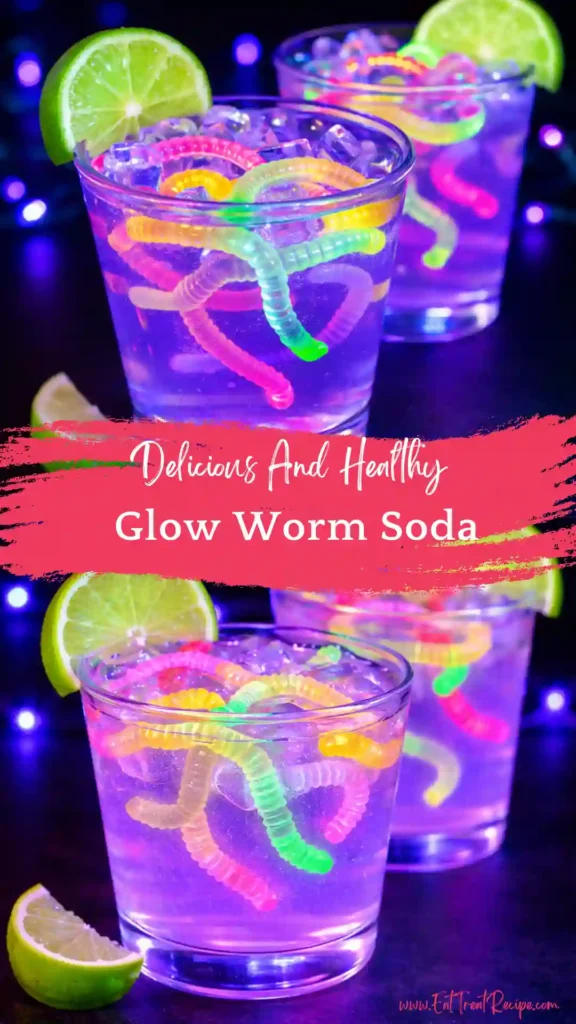 glow worm soda glowing drink gummy worms black light party