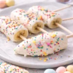 frozen yogurt banana pops colorful toppings healthy snack