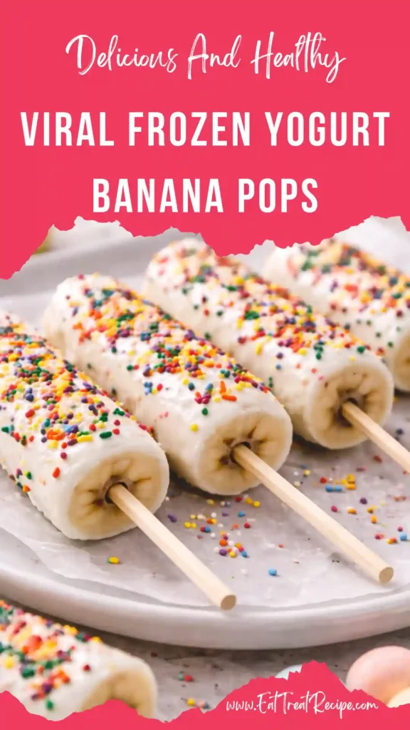 frozen yogurt banana pops colorful toppings healthy snack