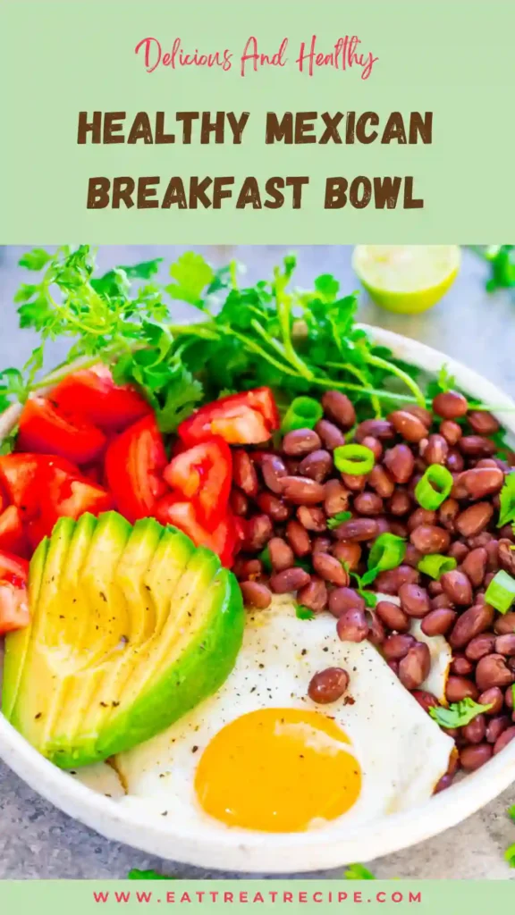 healthy mexican breakfast bowl quick version eggs avocado beans