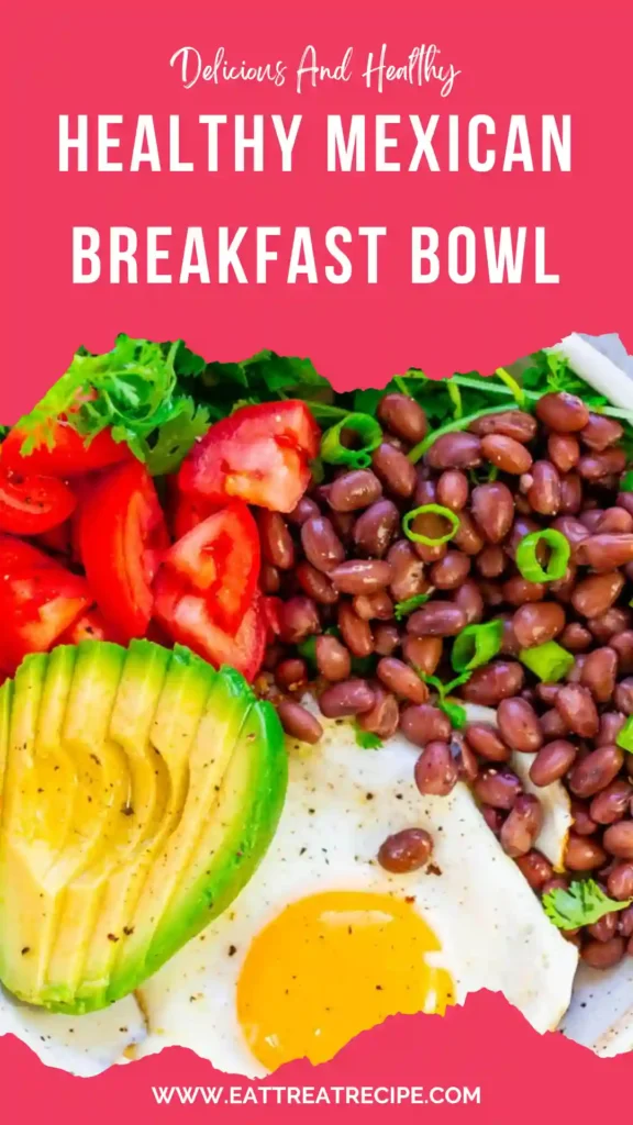 healthy mexican breakfast bowl quick version eggs avocado beans