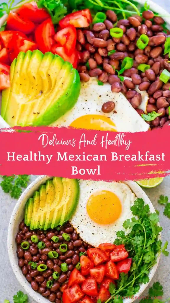 healthy mexican breakfast bowl quick version eggs avocado beans