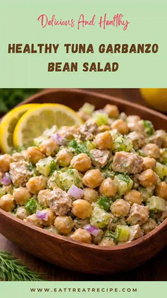 healthy tuna garbanzo bean salad quick high protein meal