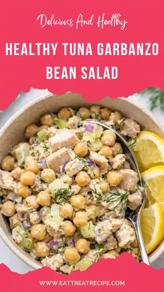 healthy tuna garbanzo bean salad quick high protein meal