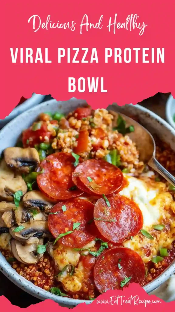pizza protein bowl melted cheese high protein low carb meal