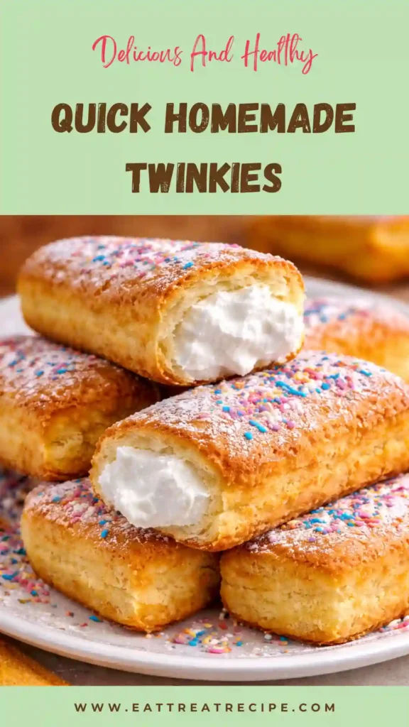 quick homemade twinkies soft sponge cake with cream filling fast recipe