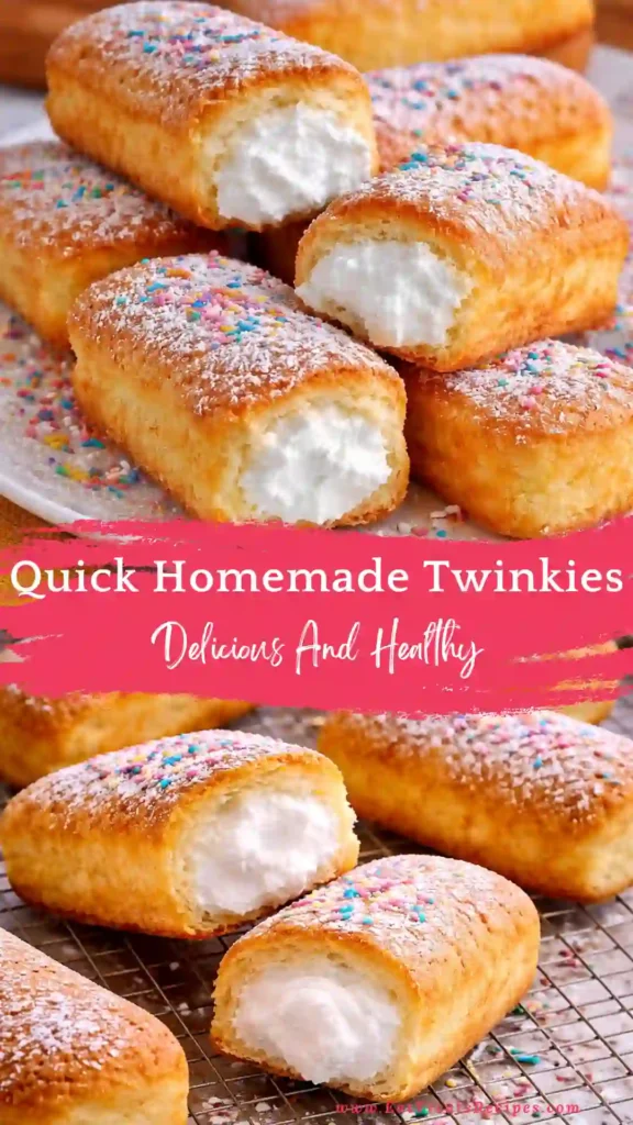quick homemade twinkies soft sponge cake with cream filling fast recipe