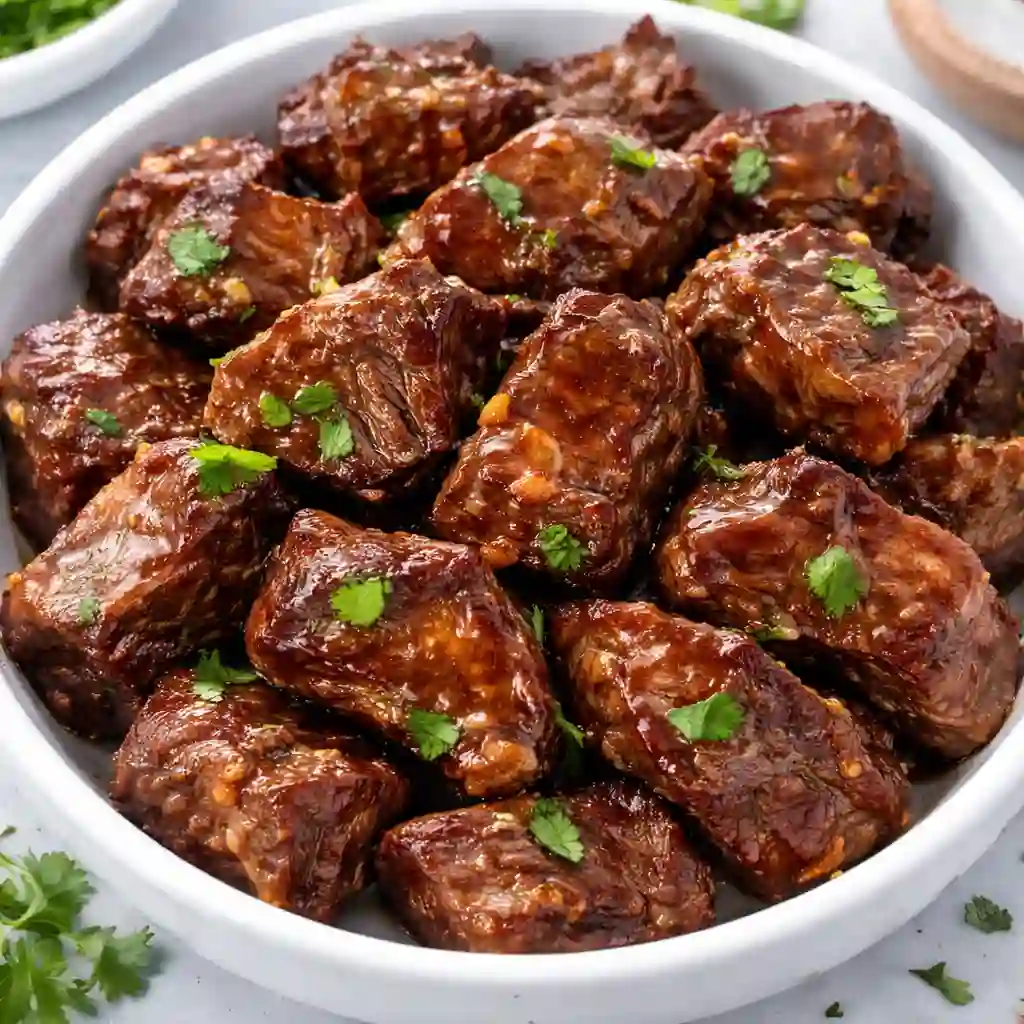 juicy air fryer steak bites quick version crispy tender steak cubes