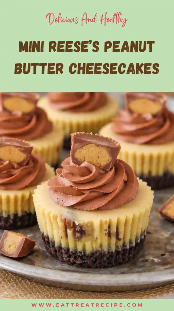 mini reese’s peanut butter cheesecakes quick version creamy chocolate dessert