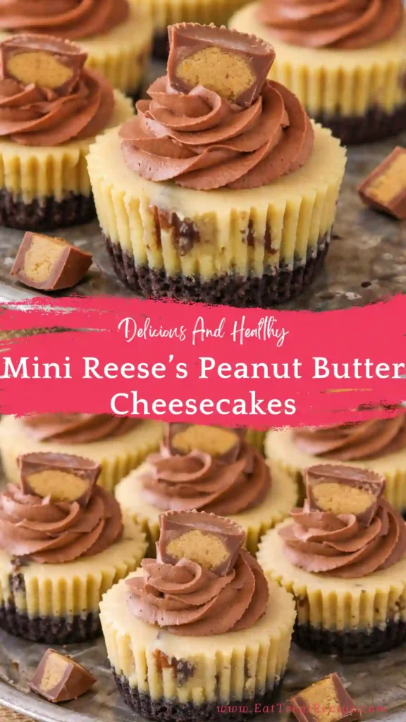 mini reese’s peanut butter cheesecakes quick version creamy chocolate dessert