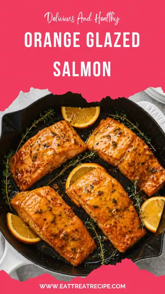 orange glazed salmon quick version glossy citrus sauce