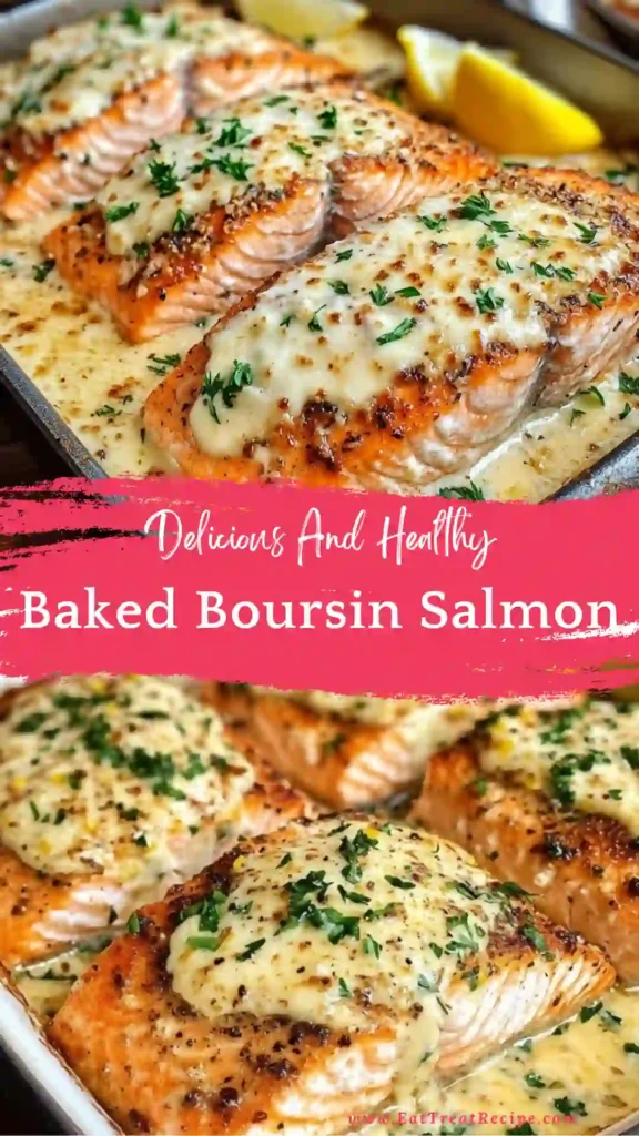 baked boursin salmon served with vegetables and lemon elegant dinner plate