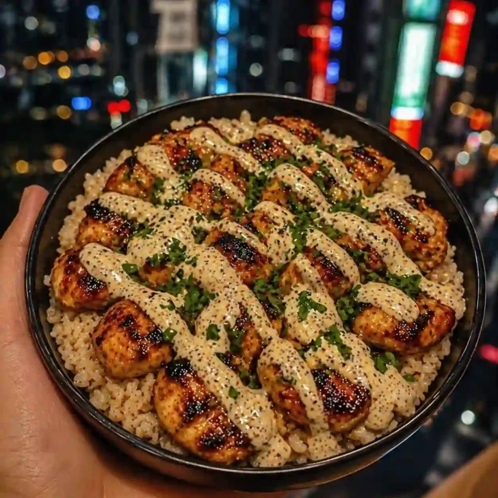 quick honey sriracha chicken rice bowls