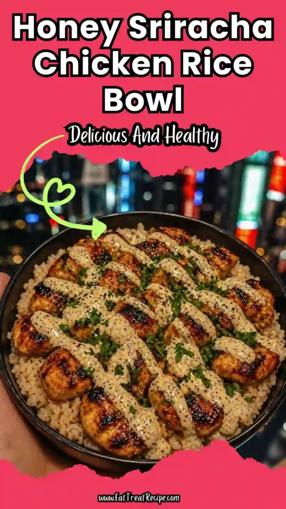 quick honey sriracha chicken rice bowls