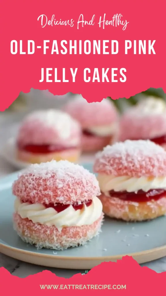 old fashioned pink jelly cakes batch soft sponge coconut coated cakes with cream filling