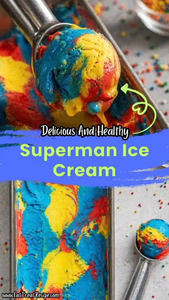 quick superman ice cream colorful