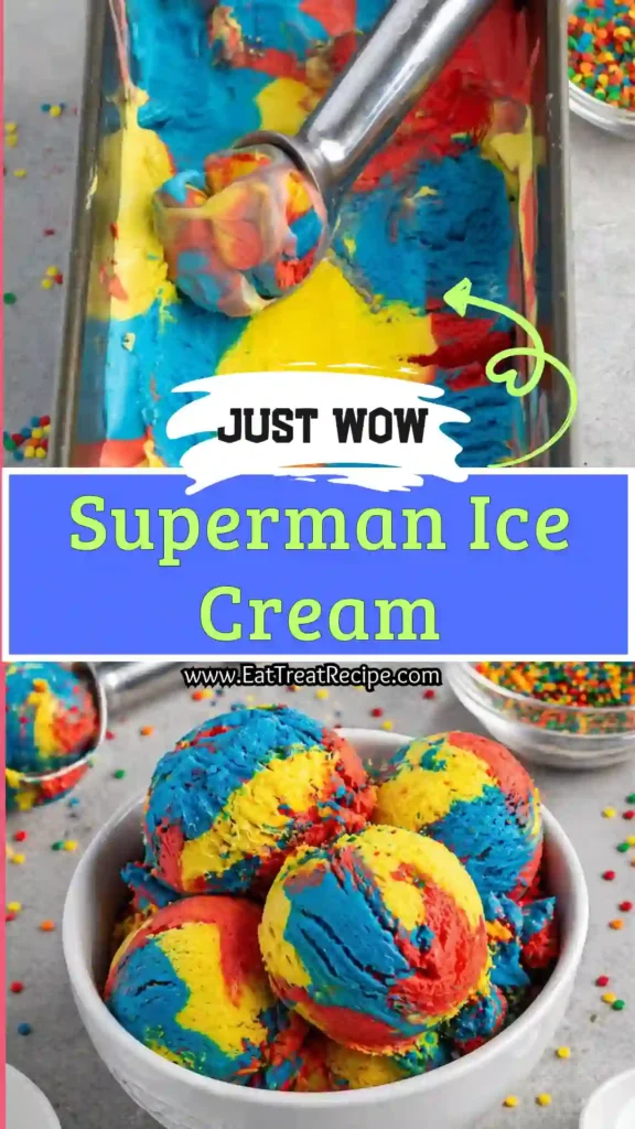 quick superman ice cream colorful