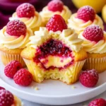 raspberry lemon heaven cupcakes fluffy soft cupcakes with lemon frosting