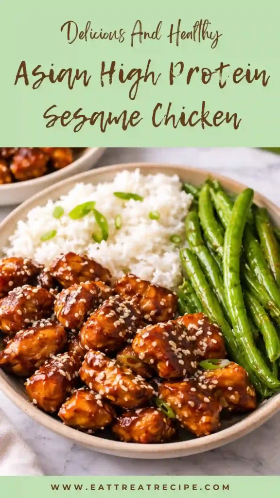 asian high protein sesame chicken crispy healthy recipe