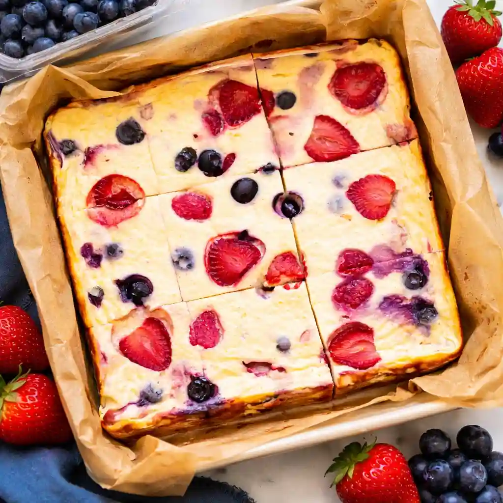 baked yogurt recipe creamy custard healthy dessert slices