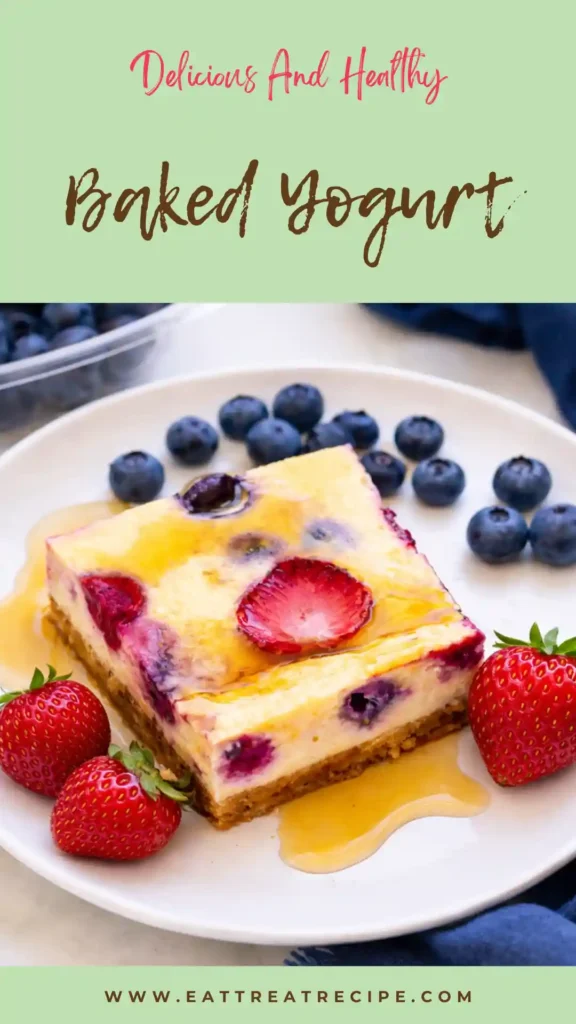 baked yogurt recipe creamy custard healthy dessert slices
