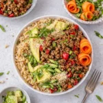 ground turkey teriyaki rice bowl healthy meal prep bowl