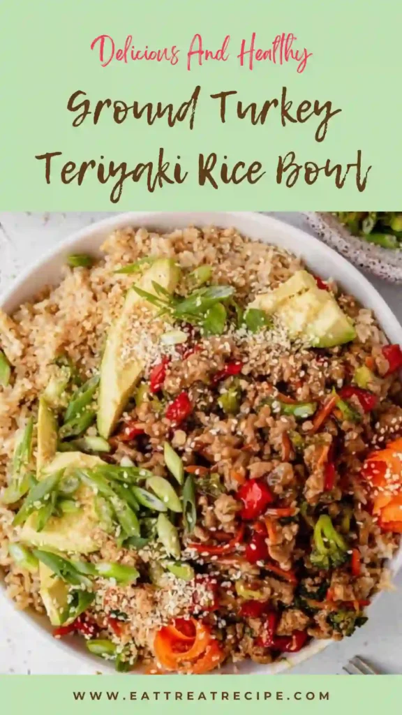 ground turkey teriyaki rice bowl healthy meal prep bowl