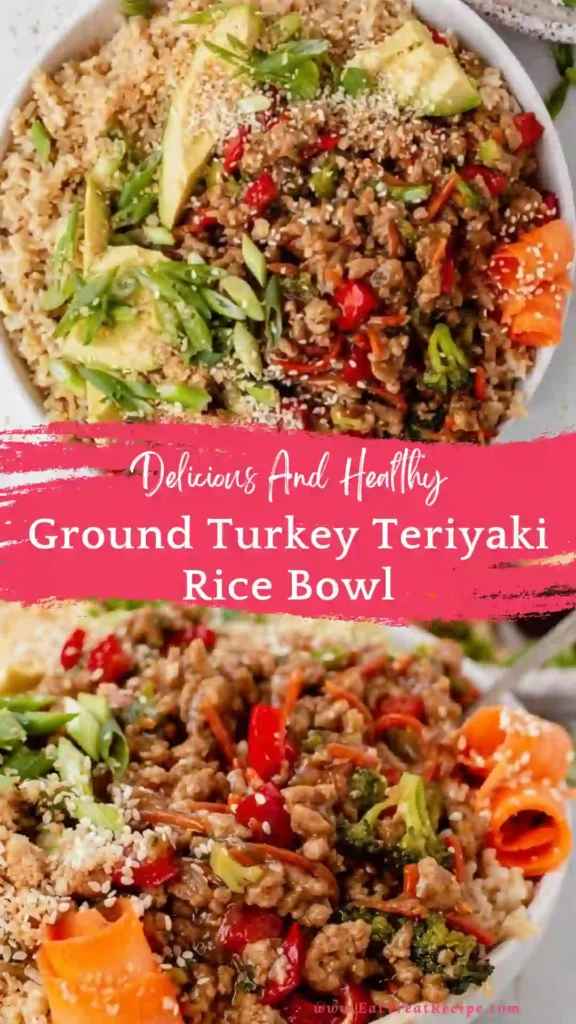 ground turkey teriyaki rice bowl healthy meal prep bowl