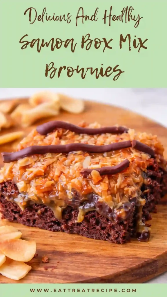 samoa brownies dessert table party presentation chocolate caramel