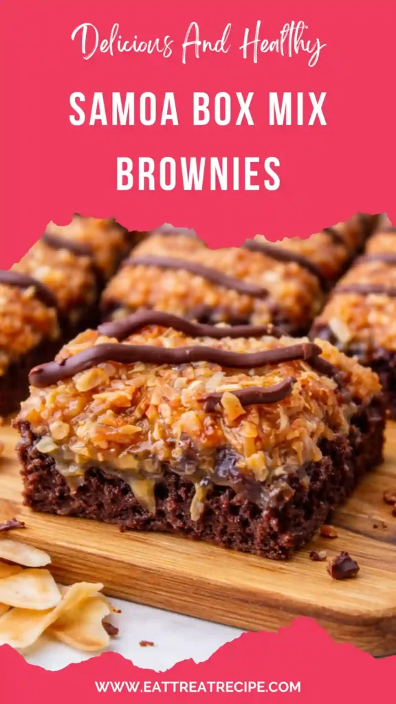 samoa brownies dessert table party presentation chocolate caramel