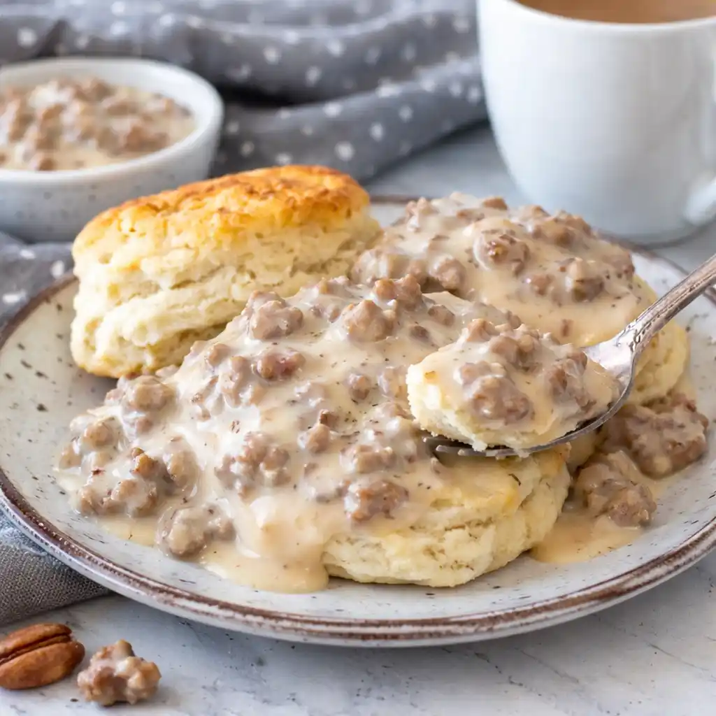 sausage gravy recipe creamy southern breakfast gravy skillet