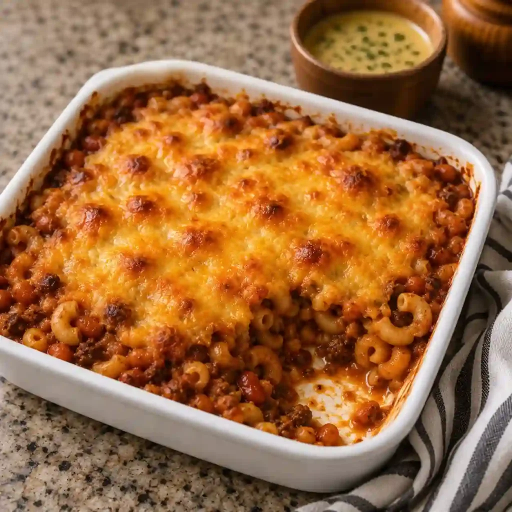 amish baked bean macaroni