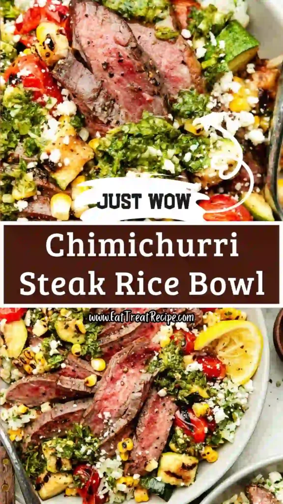 chimichurri steak rice bowl