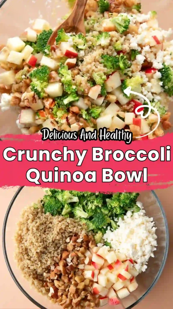 crunchy broccoli quinoa bowl